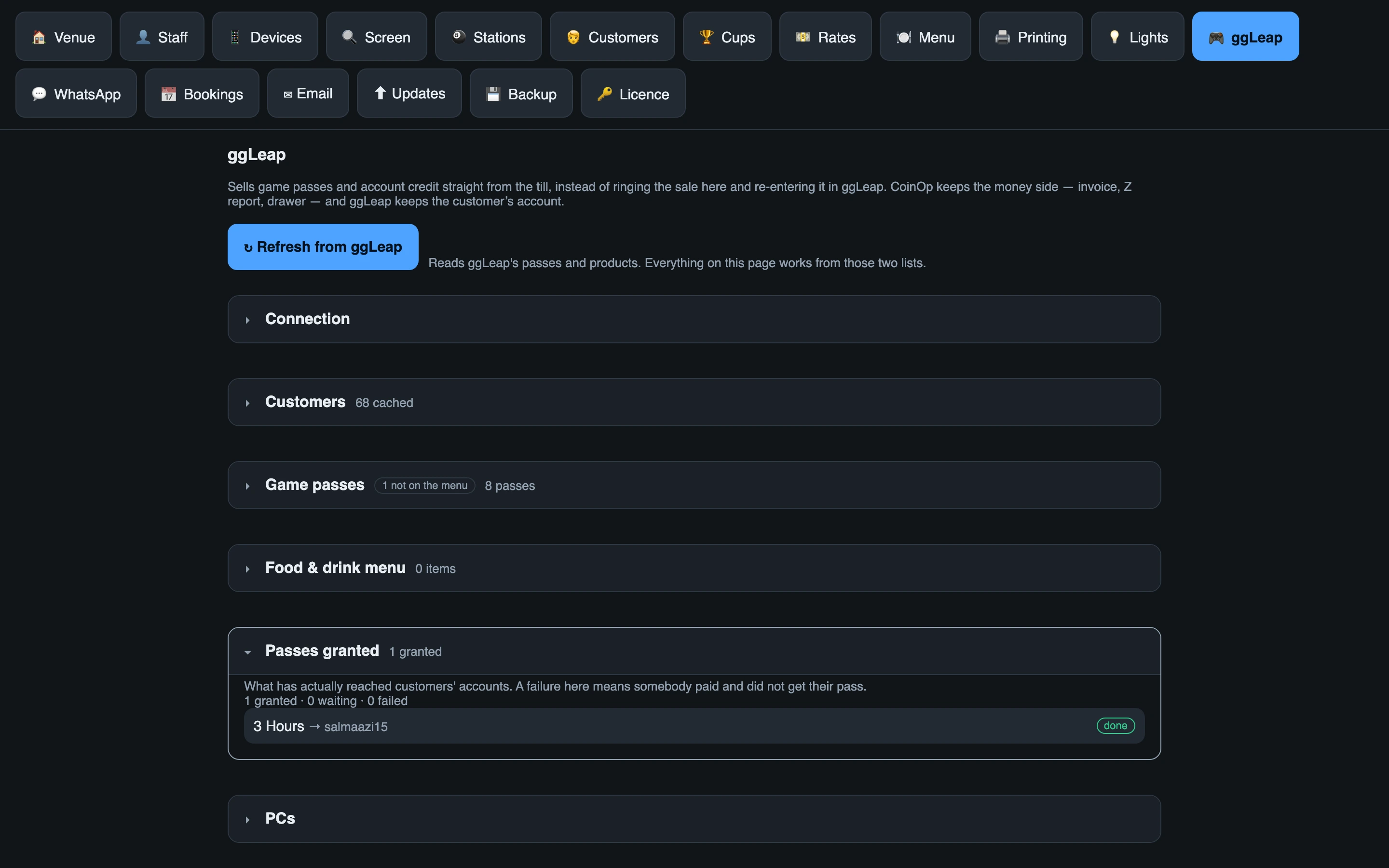The granted passes list: what has reached customers' accounts, what is waiting, and what failed